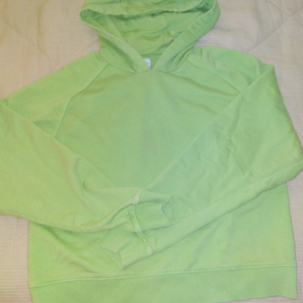 Outdoor Voices Lime Green Cropped Hoodie
